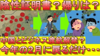 「新型コロナウィルス陰性証明書」保持者のみ 中国、韓国へのビジネス渡航解禁検討！