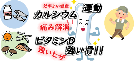 簡単な運動で膝の痛みを予防-サプリで骨を強化