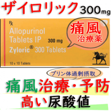 ザイロリック300mg（Zyloric）1箱100錠 GSK社│痛風,高尿酸血症などで処方されるお薬です。